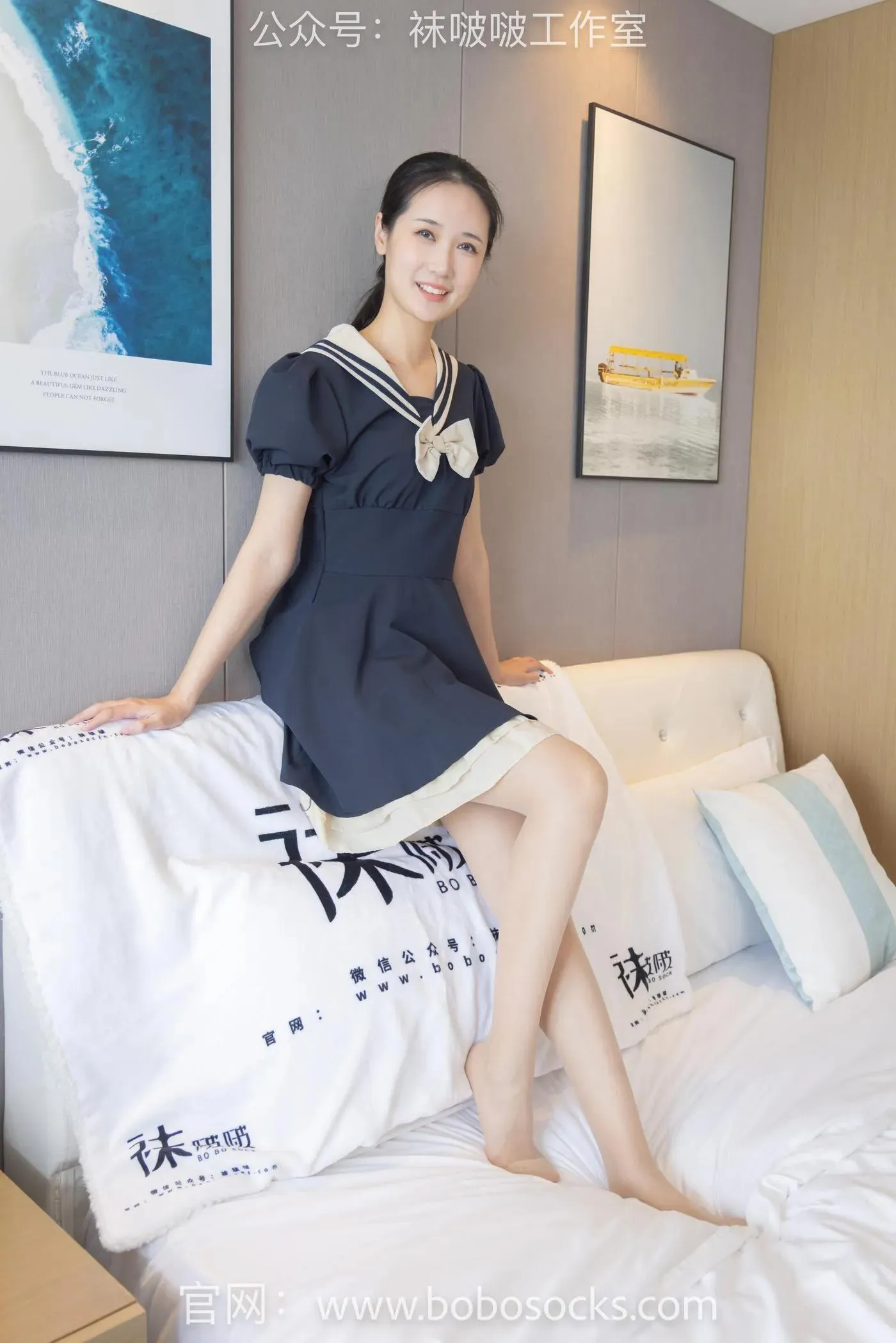 [BoBoSocks袜啵啵]NO.107 小安-平底鞋、白棉袜、肉丝 [140P]插图7